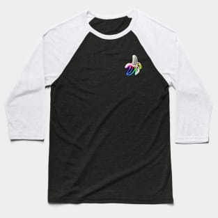 Rainbow Neon Banana Bar Sign Top Left Baseball T-Shirt